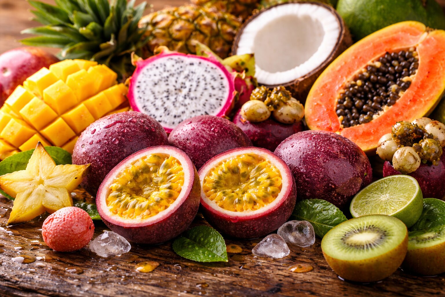 Exotické ovoce a maracuja